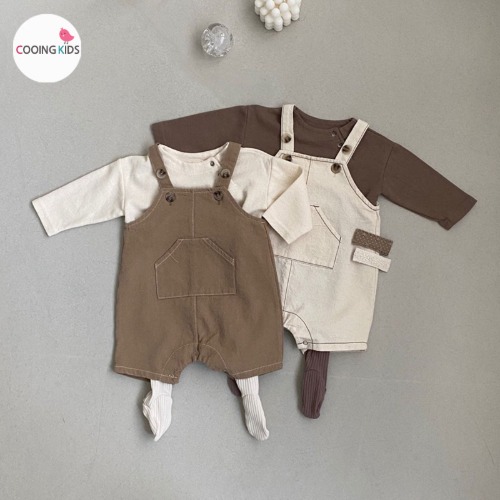 쿠잉키즈-BABY - H도비멜빵슈트 아기봄옷 남자아기옷 6개월아기옷