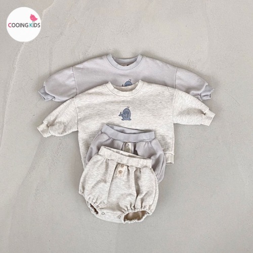 쿠잉키즈-BABY - H물개상하set 아기봄옷 남자아기옷 6개월아기옷